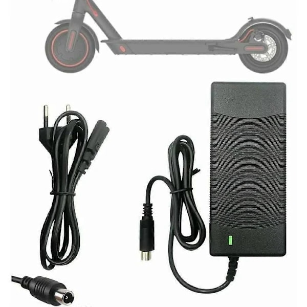 Ersättningsladdare för elscooter, Universell Kompatibilitet 42V 2A Adapter med Snabbladdning för M365, Pro2, Mi 3, E22