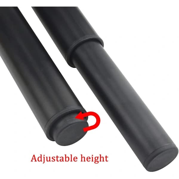 (25-42 cm, sort) Sæt med 4 robuste justerbare møbelben i metal til borde, senge, sofaer, A