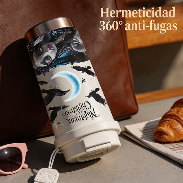 Kaffetermos 500ml Termisk Dyreprint Design White
