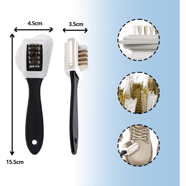 2 Pieces 4 Sided Suede Shoe Brush, Suede Boot Cleaning Brush,