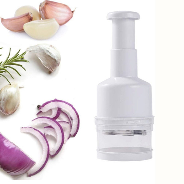 Plastik/Rustfrit Stål, Nemt at Rengøre Grøntsagshakker, Slap Chop