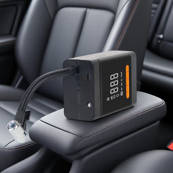 Bärbar luftpump för bil, trådlös intelligent digital display elektrisk luftpump med hög effekt, multifunktionell däckpump