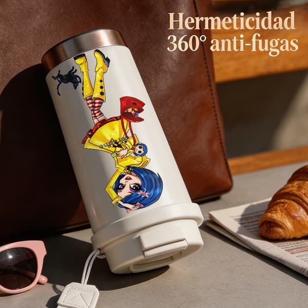 Kaffetermos 500ml Rustfritt Stål Halloween Design White