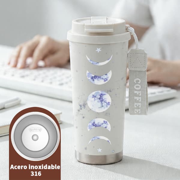 Termokopp 500ml 316 Rustfritt Stål Minimalistisk Design White