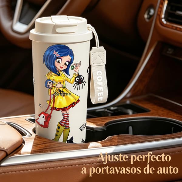Kaffetermos 500ml Rustfritt Stål Dyredesign Black