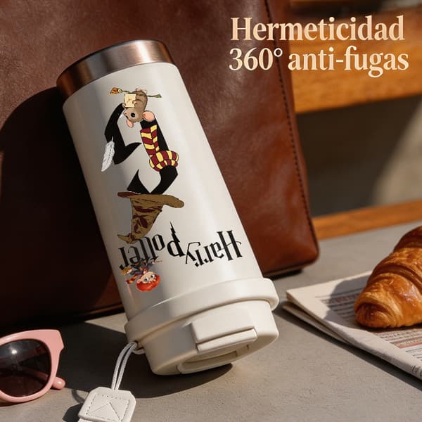 Termokopp 500 ml rustfritt stål kunstnerisk design Pink