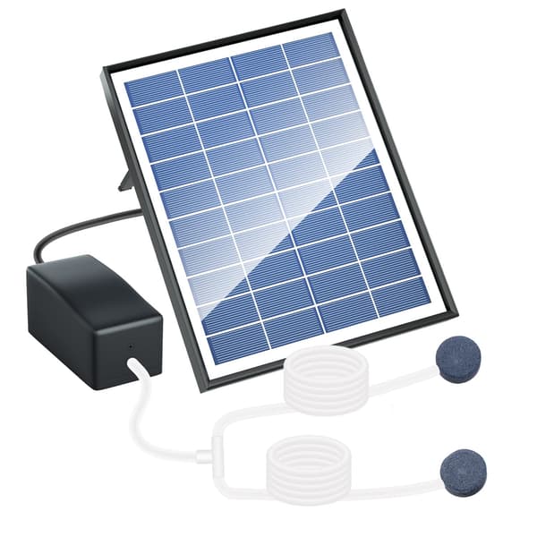 Solcelled luftpumpe for fiskedammer