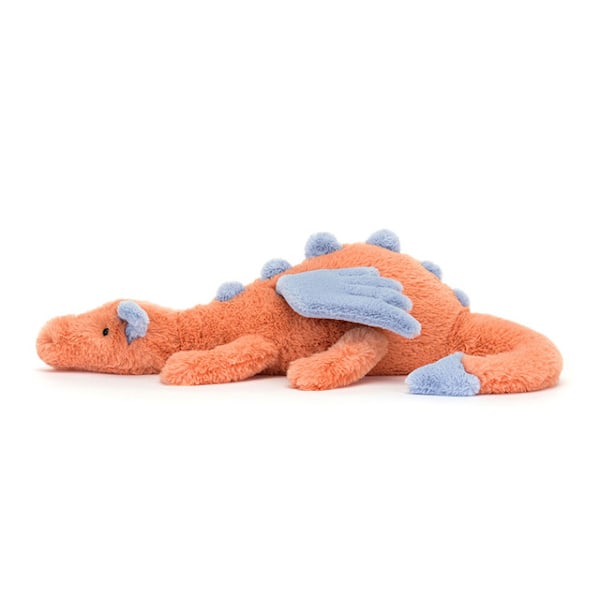 Jellycat 50 cm Vit Drake Gosedjur Leksak, Söt Drake Plysch Mjuk Drake för Barn Flickvän Födelsedagspresent Persimmon color