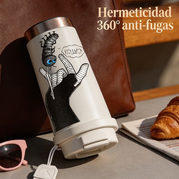 Termokopp 500ml Rustfritt Stål Juledesign White