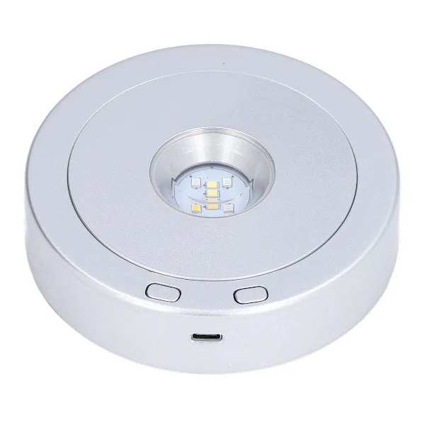 LED-displaybase, USB, RGB, farverigt lys, roterende krystal KLB