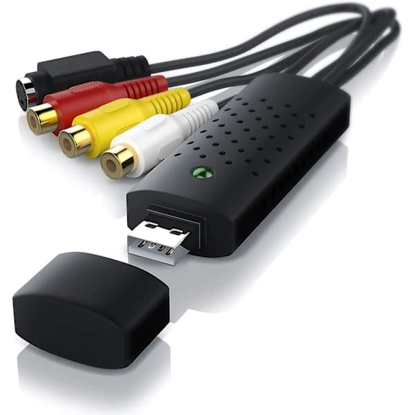Opptaksboks for lyd- og videokonvertering, USB 2.0 lyd- og videokort, VHS-opptaker, ny versjon, ny programvare, A
