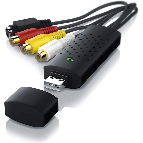 Optagelsesboks til lyd- og videokonvertering, USB 2.0 lyd- og videokort, VHS-optager, ny version, ny software, A