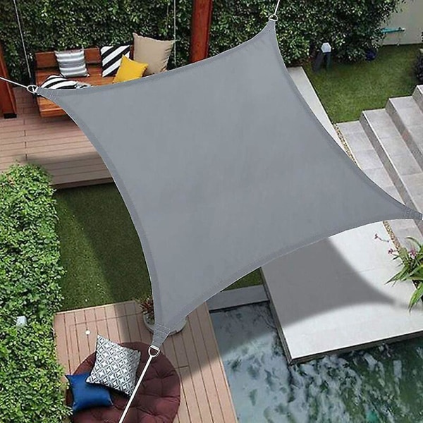 Shade Sails 2 x 3m Rectangle Shade Sail,Waterproof Shade Sail for Garden,98% UV Block Outdoor Awning Canopy,with Free Rope,Grey