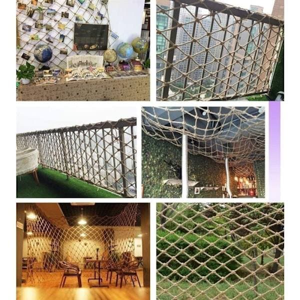 Heavy-duty Rope Net, Climbing Net, Playground, Treehouse, Hemp, 1 Square Meter