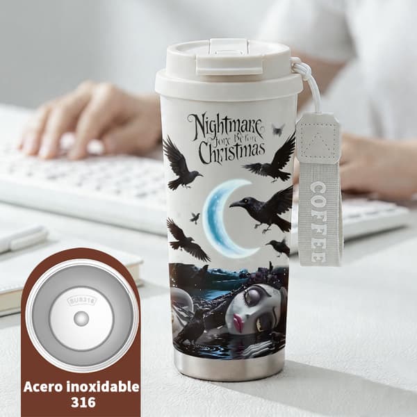 Kaffetermokande 500 ml Termisk Dyreprint Design White