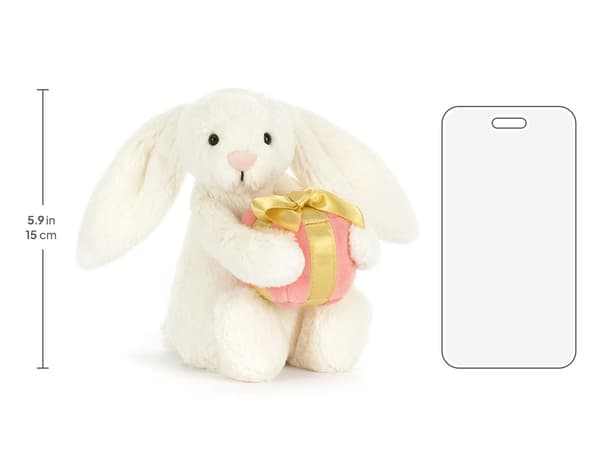 Jellycat 18cm Bashful Bunny pehmolelu lahjan kanssa