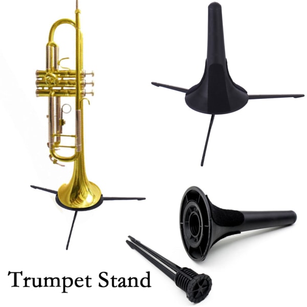 1stk trompetstativ Trompetstativ med tre metallstøtter
