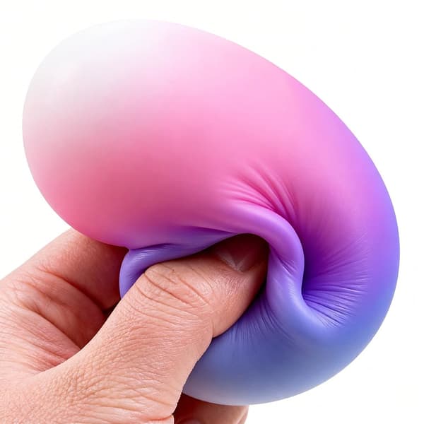 NeeDoh Dippin Dazzler Farveskiftende Æg - Sensorisk Squishy Fidget Legetøj 1 stk - Rosarød Rose red