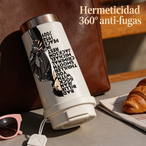 Termokaffekrus 500ml Lufttæt Låg Minimalistisk Design Black
