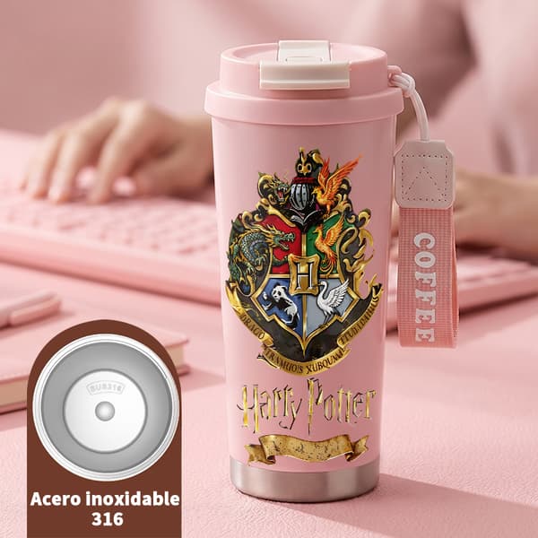 Termokopp 500 ml 316 rustfritt stål moderne design Pink