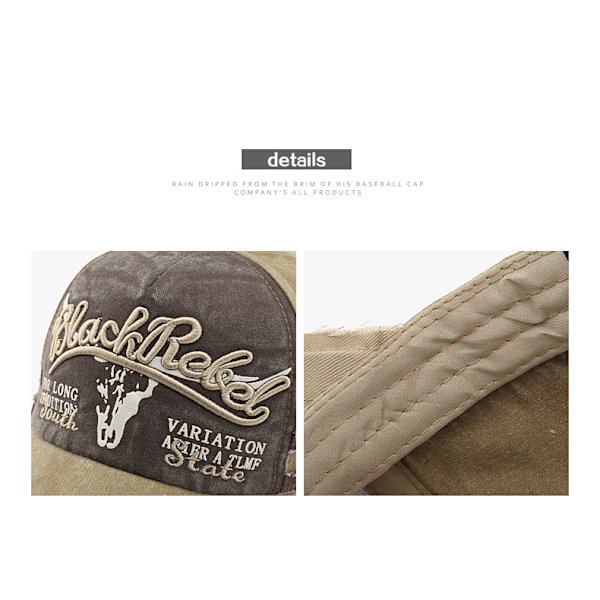1 st Denimkeps med trendig färg, tvättad i gammal anka, tung design