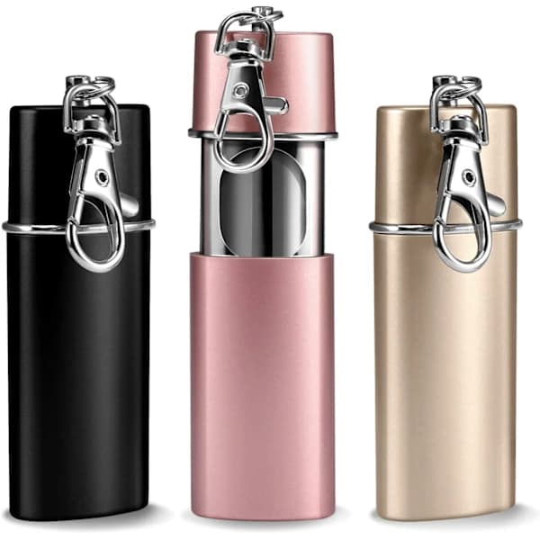 Set med 3 Bärbara Askkoppar (Svart + Rosa + Guld) Mini Reseaskkopp, A