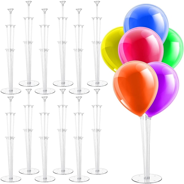 12 uppsättningar ballonghållare i lager, återanvändbar transparent ballong