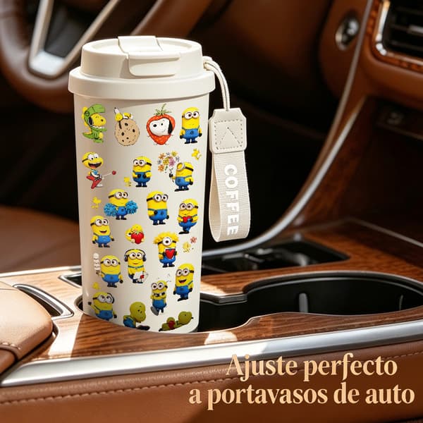 Kaffe Termokande 500ml Rustfrit Stål Halloween Design White