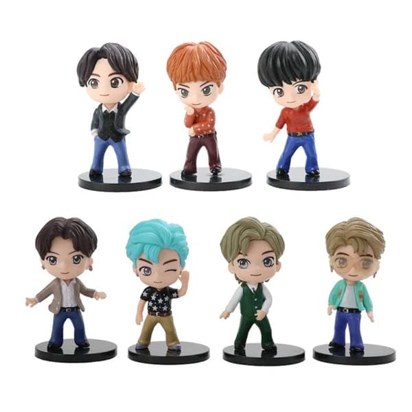 7 stk/sett BTS TinyTAN Dynamite Bangton Boys Figurleketøy