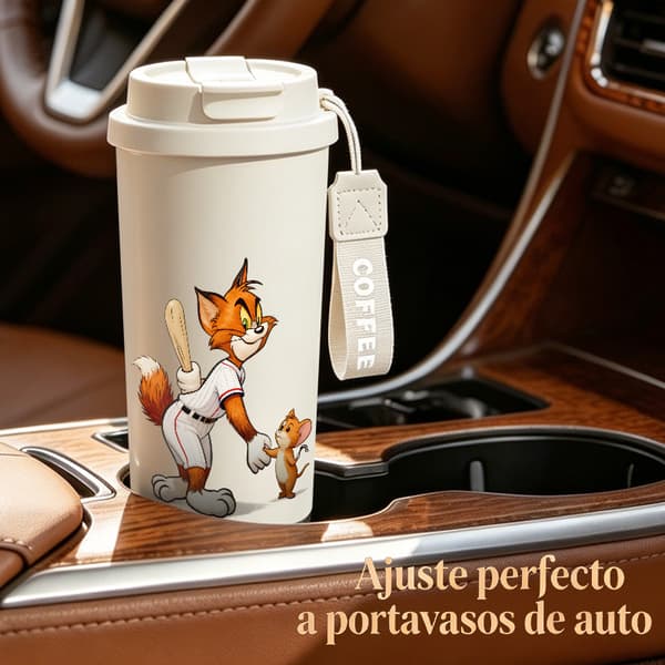 Termoskaffeemugg 500ml Rostfritt stål Minimalistisk design, Isolerad kaffemugg, läckagesäker resemugg med lock White