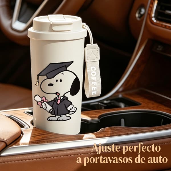 Termisk kaffemugg 500ml 316 rostfritt stål modern design, isolerad kaffemugg, läckagesäker resemugg med lock Black