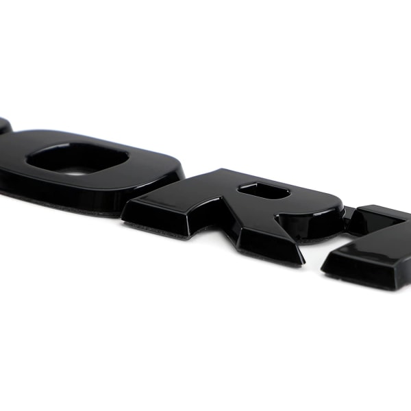 2 stk 3D metall bil bagasjerom logo svart