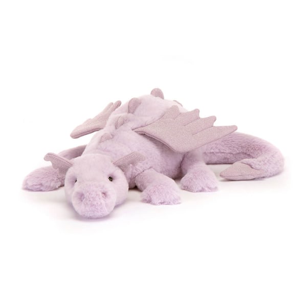 Jellycat 50 cm Hvid Drage Plysdyr Legetøj, Sød Drage Plys Blød Drage til Børn Kæreste Fødselsdagsgave Lavender purple color