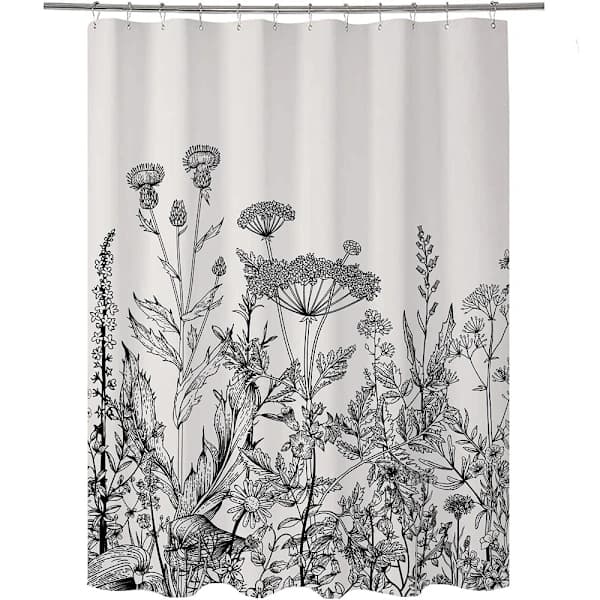 Blødt bruseforhæng til interiør med kroge 180 x 200 cm polyester trykt cocoty des,A
