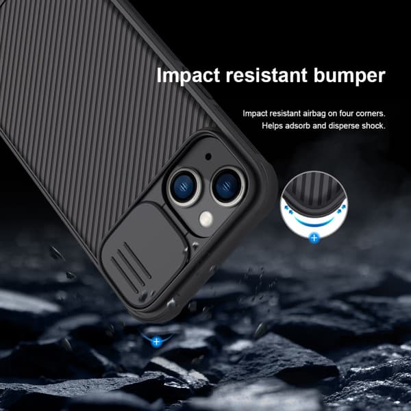 Nillkin CamShield Kuori iPhone 13 Musta,y