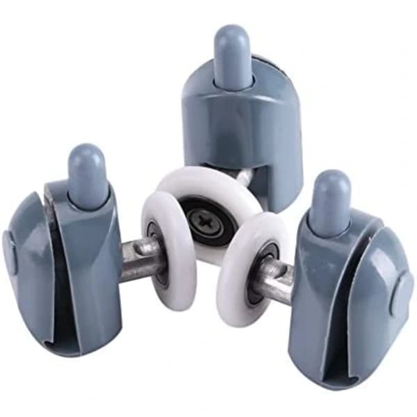 Set med 8 duschdörrsrullar - För duschdörr - 25 mm - Enkelt att, A