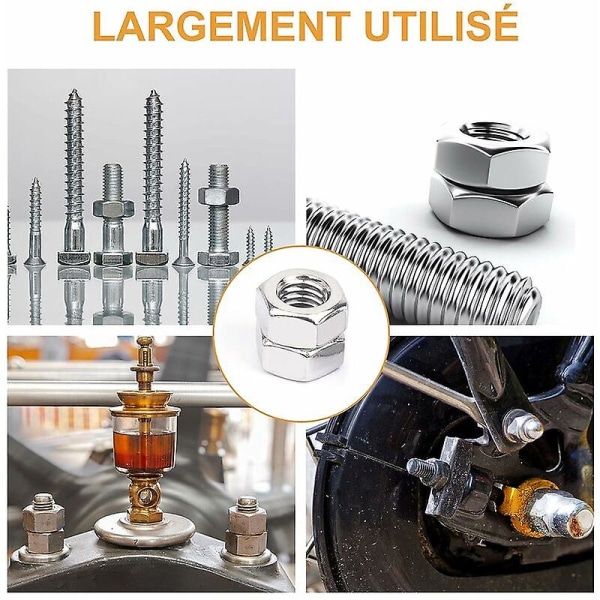 M2 M2.5 M3 M4 M5 M6 M8 Låsemøtrik-sæt, 304 rustfrit stål Anti-løs låsemøtrikker, (315 stk)