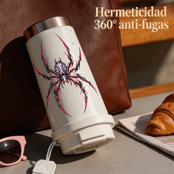 Termokaffekrus 500 ml Genanvendeligt Vintage Design Pink