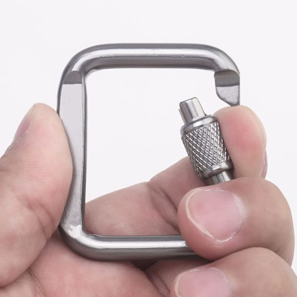 4 stk. Karabiner, Aluminium Karabiner, Klatrekarabiner med Skrue
