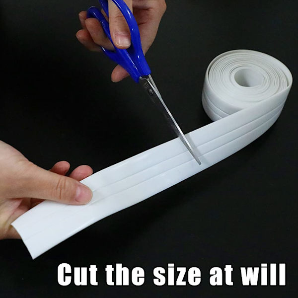 300*3.8cm-Trifold Tetningsteip, Hvit PVC-teip, Muggsikker og L