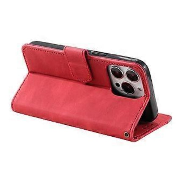 Negle Hudfølelse Læderetui til iPhone 16 Pro Red