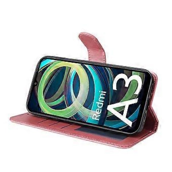 Xiaomi Redmi A3 4G/Poco C61 4G Kotelo Magneettilukolla Nahkainen Käännettävä Lompakkokotelo Style D