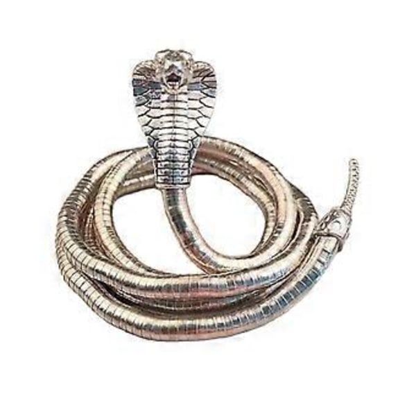 Trendigt Böjbart Ormhalsband Armband Flexibelt Mångsidigt Partyhalsband Smycke Flerlagers Metall Ormhalsband Silver cobra 3