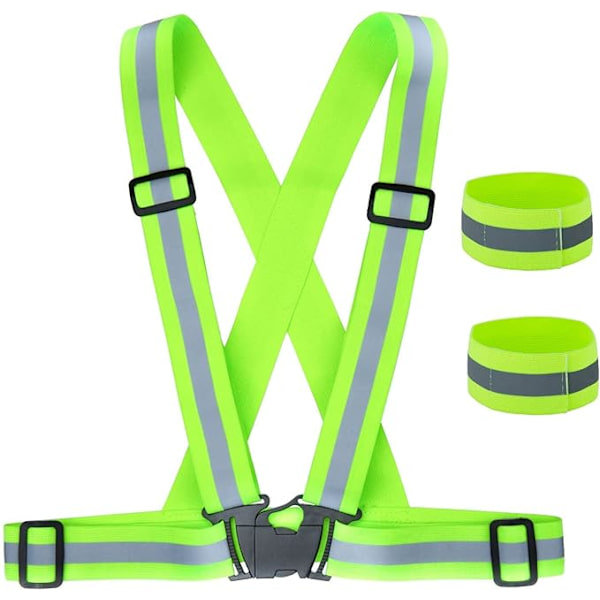 Säkerhetsväst + Reflexarmband, Reflexjusterbar