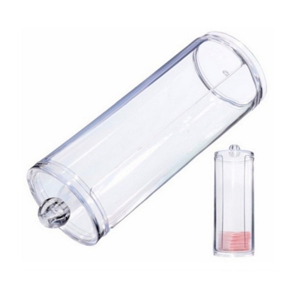 Transparent bomuldskugle pude vatpind makeup puder dispenser holder O