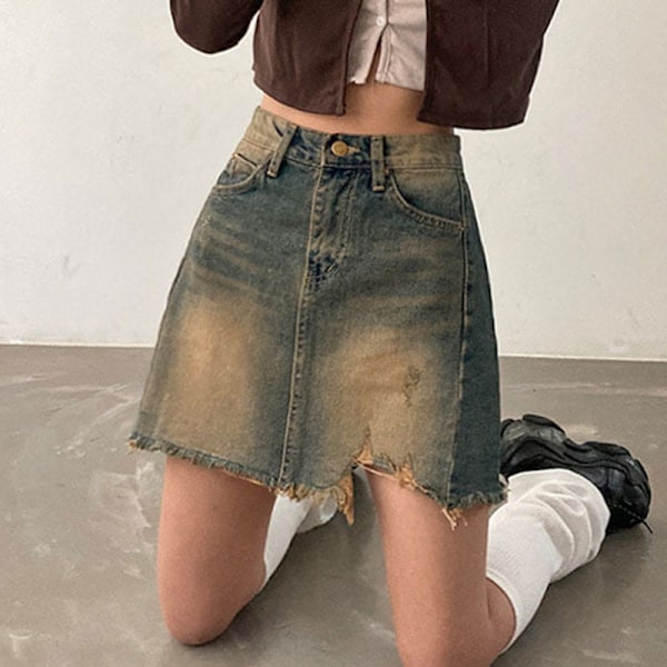 Jeanskjol för kvinnor m