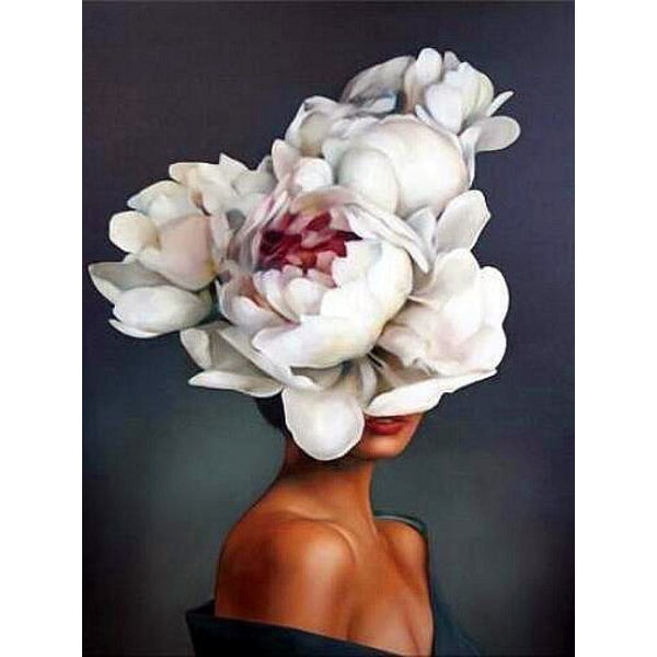 30x40cm 5D DIY Diamantmaleri Full,Serie Blomst og Kvinne#F,DIY D