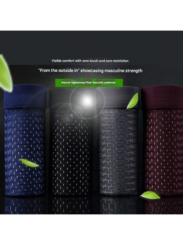 4-pack presentset, herrunderkläder, högelastiska hudvänliga boxershorts, den bästa presenten, storlek L L