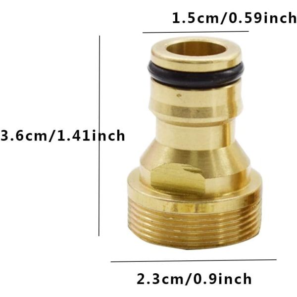 Messing Hurtigkobling, 5 stk. Anti-Rust Haneforbindelse Slange Adapter