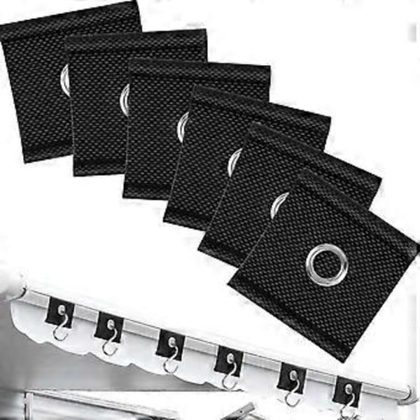 Markise Skinne Stopper Kantbånd Markise Krog Baldakin Camping Krog Stativ Bil Markise Kantbånd Skinne Øje Markise Installation Sort 8 stk Black 8pcs